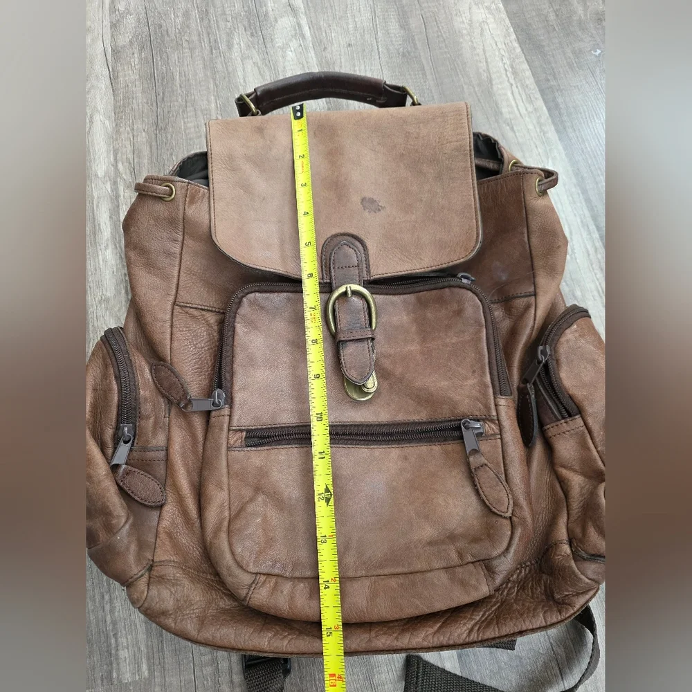 Vintage Wilsons Leather Boho Adventure Laptop Brown Men's Backpack 2000s Classy
